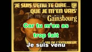 Floris - je suis venu te dire que je m'en vais (serge gainsbourg)