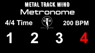 Metronome 4/4 Time 200 BPM visual numbers