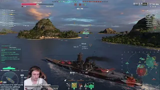 USING THE MIDDLE POSITION FOR GREAT 510MM FIRE SUPPORT - Shikishima in World of Warships - Trenlass