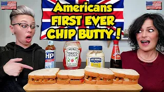 American Couple Reacts: Chip Butty! FIRST TIME EVER Making & Eating One! US Grocery Trip Too!