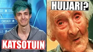 Maailman vanhin ihminen on huijari? Fortniten striimaaja Ninja katsotuin Twitchissä