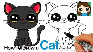 How to Draw a Black Cat Easy