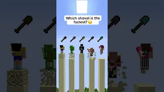 Which Minecraft Shovel is the Fastest? 😂  #shorts