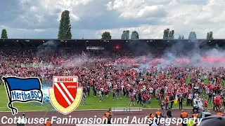 Hertha BSC II vs. FC Energie Cottbus | 9.000 Cottbuser in Berlin | Fanmarsch, Pyro & Aufstiegsparty