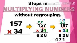 MULTIPLYING NUMBERS without Regrouping (TAGALOG)