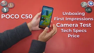 Poco C50 Unboxing | First Impressions | Camera Test | Tech Specs | Price and more.