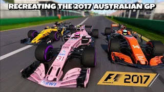 F1 2017 GAME: RECREATING THE 2017 AUSTRALIAN GP