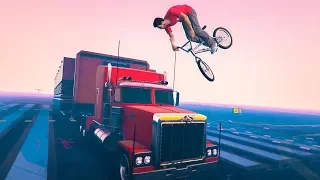 САМЫЕ УДАЧНЫЕ ТРЮКИ НА BMX И МОТОЦИКЛЕ РАКЕТЕ В ГТА 5 - GTA 5 ТРЮКИ