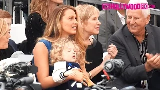 Blake Lively Tends To Her Children At Ryan Reynolds Hollywood Walk Of Fame Ceremony 12.15.16