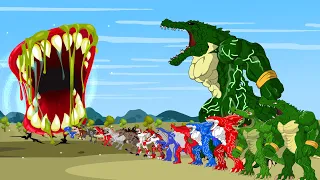 BIG MOUTH vs DINOSAURS T - REX, SHARKZILLA, CROCOZILLA : Monsters Ranked From Weakest To Strongest