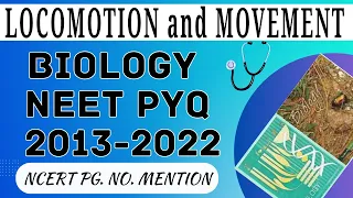 Locomotion and movement class 11 NEET pyq with ncert page number