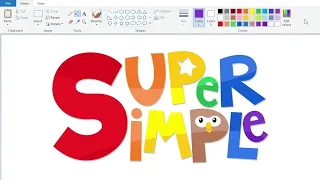 How to draw the Super Simple logo using MS Paint | How to draw on your computer