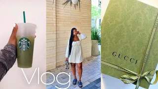 HOUSTON VLOG: Gucci Unboxing, Happy Hour, Refreshing My Braids | GeranikaMycia