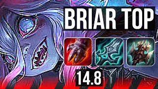 BRIAR vs OLAF (TOP) | 65% winrate, 6 solo kills, 46k DMG, Godlike | KR Diamond | 14.8