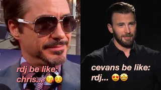 robert downey jr. and chris evans being the best marvel duo for 8 minutes straight