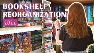 BOOKSHELF REORGANIZATION 2022 ✨ organize my home library with me