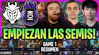 EMPIEZAN LAS SEMIFINALES DE KOI! | G2 vs KOI GAME 1 RESUMEN LEC SEMIFINALES LVP ESPAÑOL