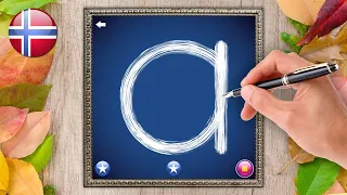Lær å skrive små bokstaver A-Z - Norsk Alfabet (Norwegian Alphabet) | Letter School