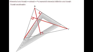 Linii importante in triunghi. Inaltimea. Ortocentrul