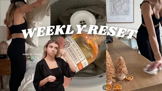 SUNDAY RESET VLOG: grocery haul, meal prep, deep clean & self care routine