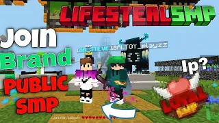 Join Best Public SMP 🔥 For MCPE IP - PORT | 24/7 Online 🍑| 🆓 to Join| Best LIFESTEAL SMP  #minecraft