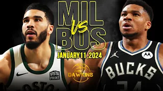 Milwaukee Bucks vs Boston Celtics Full Game Highlights | January 11, 2024 | FreeDawkins