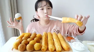 Cheese Sticks Cheese Balls Real Sound MUKBANG🧀💛Cheese Ball Cravings: Party! Eating Show ASMR