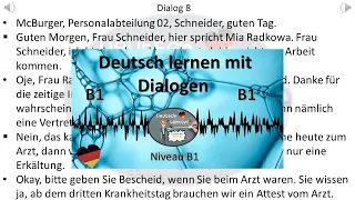 Dialoge B1  | Deutsch lernen durch hören | 3 |