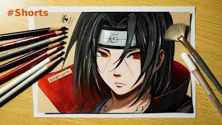 Drawing Itachi Uchiha (an anime character in Naruto) | Coloring manga with Prismacolor pencils [139]