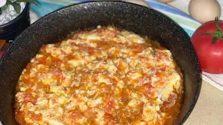 Pomidor yumurta//// Яичница с помидорами/// #miiliyemek #pomidor #yumurta #завтрак