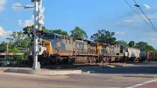 Northbound CSX mixed manifest CSX440 and CAX400 leading on track two