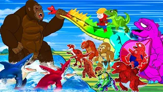 All BABY GODZILLA, KONG vs BIG-dinosaurs fossils Episodes Indoraptor, Skeletons Animation Cartoon!