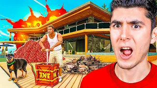 EXPLOTO la CASA de FRANKLIN en GTA 5! 🔥💥