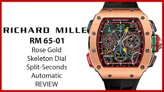 ▶ Richard Mille Automatic Winding Split-seconds Chronograph Rose Gold RM 65-01 - REVIEW