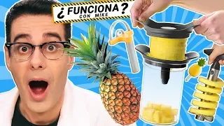 Probando 7 INVENTOS GENIALES para PIÑAS ¿Funciona con Mike?