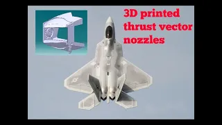 3D printed thrust vector nozzle for F-22 Raptor Freewing from MotionRC #jet #aviation #diy #printed