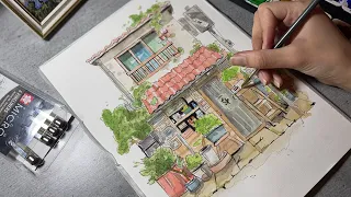 Cute Small Shop | Watercolor Painting | Paint With Me