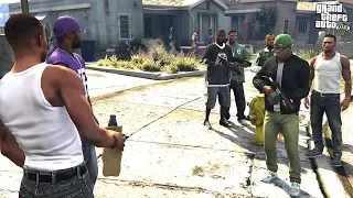 FRANKLIN and CJ Take Back Grove Street! (GTA 5 Mods)