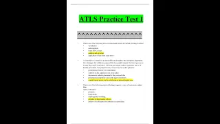 ATLS Practice Test 1 questions & answers  2022 latest