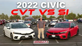 2022 Civic Si vs 2022 Civic CVT With Hondata Flashpro
