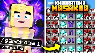 Dostałam GAMEMODE 1 na KWADRATOWEJ MASAKRZE *Koniec KM* | Cedi Minecraft