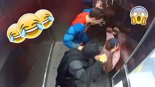 Superman vs Batman ELEVATOR PRANK (FUNNY)