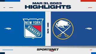 NHL Highlights | Rangers vs. Sabres - March 31, 2023