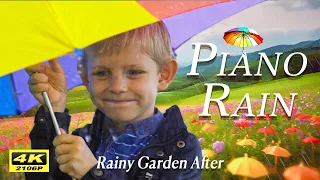 "Rainy Garden After" A peaceful piano melody | 4K MV |