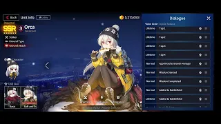 [COUNTERSIDE] Skin version - Soft & Sweet Moment Orca Japanese voice lines (va. Sakura Ayane)