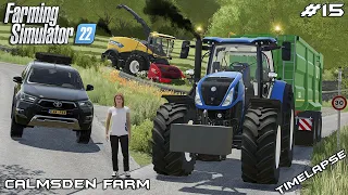 Harvesting GRASS SILAGE with MrsTheCamPeR | Calmsden Farm | Farming Simulator 22 | Episode 15