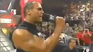 The Rock Interrupts Triple H and gets a Pedigree