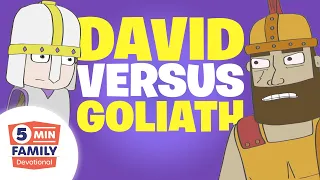 How DAVID Beat GOLIATH! (David vs. Goliath) - 5 Minute Family Devotional | Bible Stories for Kids