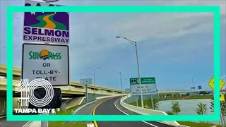 A bird's eye view of the new Selmon Extension toll lane