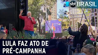 Pré-candidato à presidência, Lula faz ato político em Diadema (SP) | SBT Brasil (09/07/22)